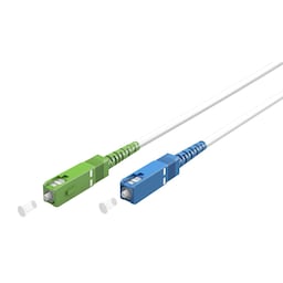 Goobay Lyslederkabel (FTTH), Singlemode (OS2) White, hvid (Simplex), 2 m