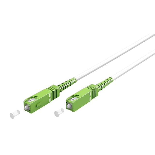 Goobay Lyslederkabel (FTTH), Singlemode (OS2) White, hvid (Simplex), 10 m