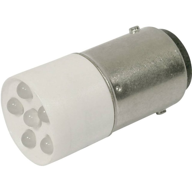 CML LED-signallampe BA15d Kølig hvid 24 V/DC, 24 V/AC