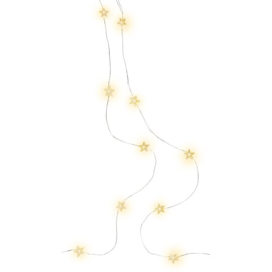 20 LED lyskæde med sølvtråd ""Stjerner"" | Elgiganten