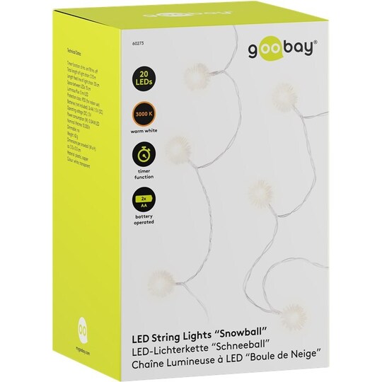 20 LED-lys ""Snebold"" | Elgiganten