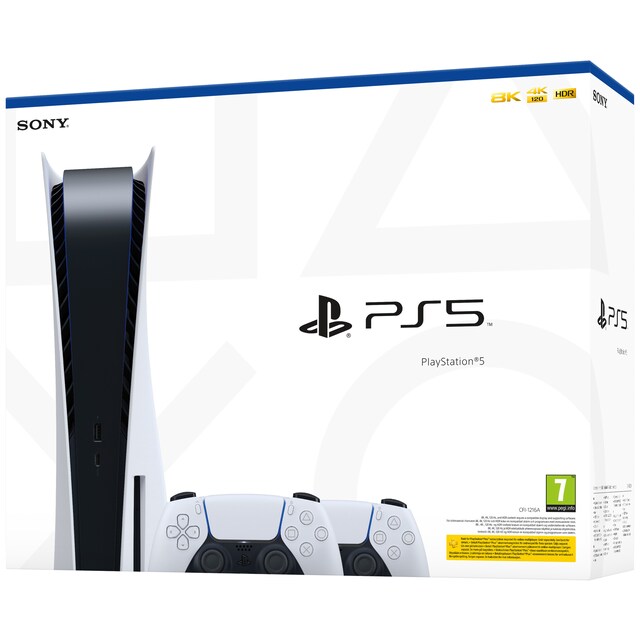 PlayStation 5 + 2x DualSense controller-pakke