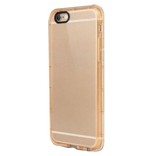 iPhone 6 / 6S mobilcover TPU gennemsigtig guld | Elgiganten