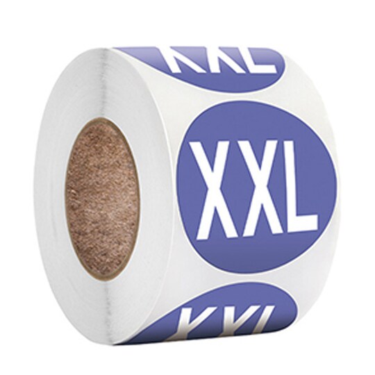 Klistermærker i tøjstørrelse 500 stk Blå XXL | Elgiganten