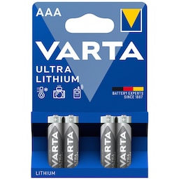 Varta Ultra Lithium AAA / LR03 batteri 4-pak