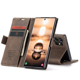 CaseMe Smart Magnet FlipCase Samsung Galaxy S23 Ultra - Coffee