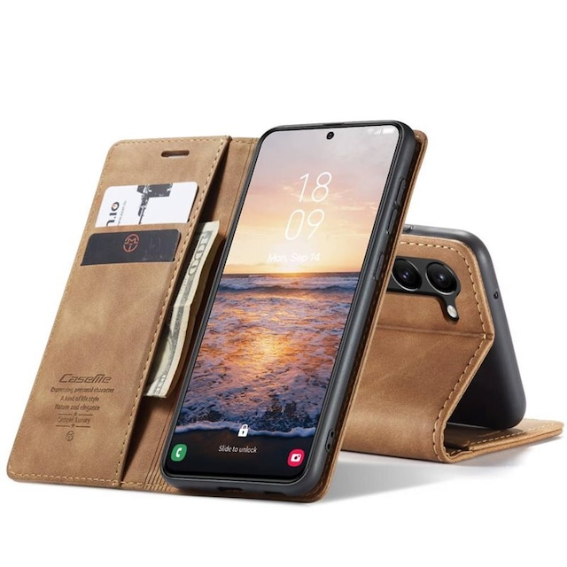 CaseMe Smart Magnet FlipCase Samsung Galaxy S23 - Brun