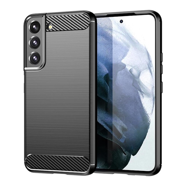 Børstet silikone cover Samsung Galaxy S23 Plus - Sort