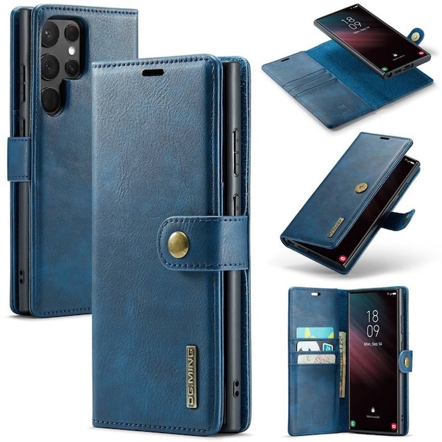 Wallet DG-Ming 2i1 Samsung Galaxy S23 Ultra - Blå