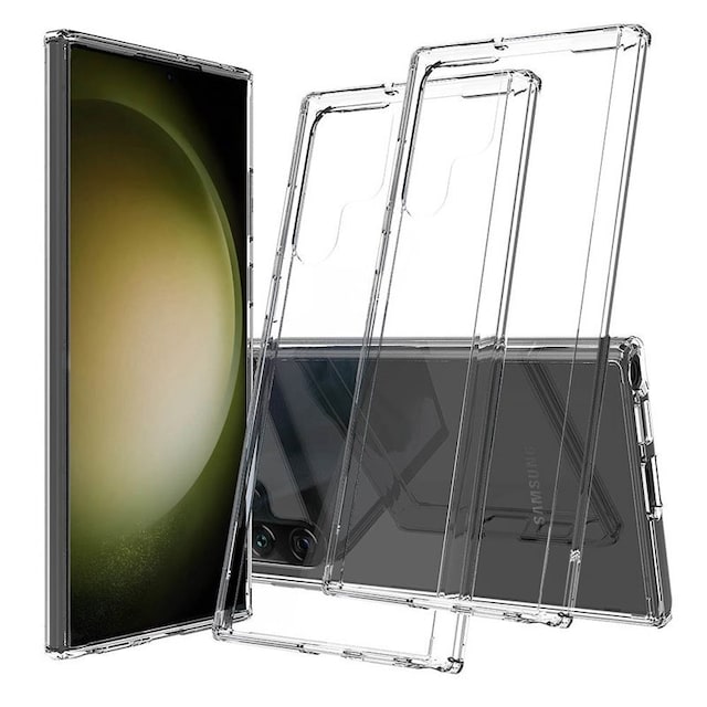 2-Pak silikone cover gennemsigtig Samsung Galaxy S23 Ultra
