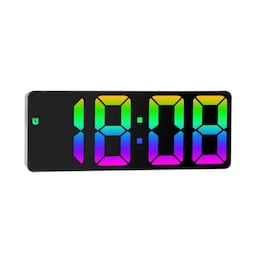 LED-ur Elektronisk digitalt vækkeur Farverigt skrivebordsur 12/24H Display