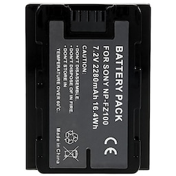 NP-FZ100 Li-ion batteri til Sony A7M3/A7R3/A7R111/ILCE-9/A6600/A9M2 osv