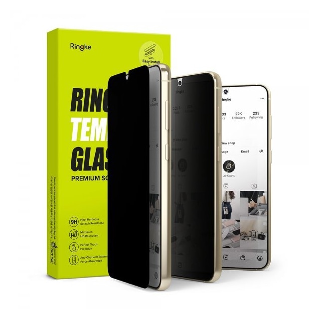 Ringke Samsung Galaxy S23 Skærmbeskytter Privacy Glass