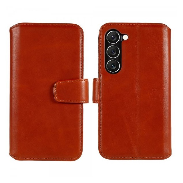 Nordic Covers Samsung Galaxy S23 Plus Etui Essential Leather Maple Brown
