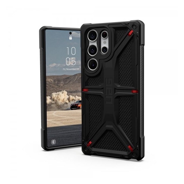 Urban Armor Gear (UAG) Samsung Galaxy S23 Ultra Cover Monarch Kevlar Black