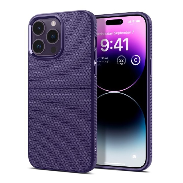 Spigen iPhone 14 Pro Max Cover Liquid Air Deep Purple