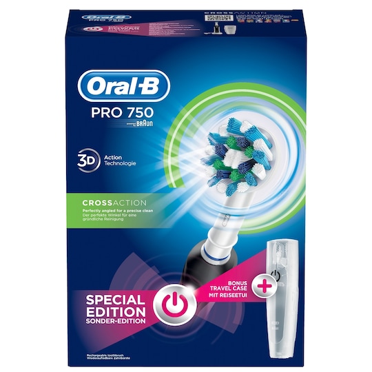 Oral B Pro 750 CrossAction elektrisk tandbørste | Elgiganten