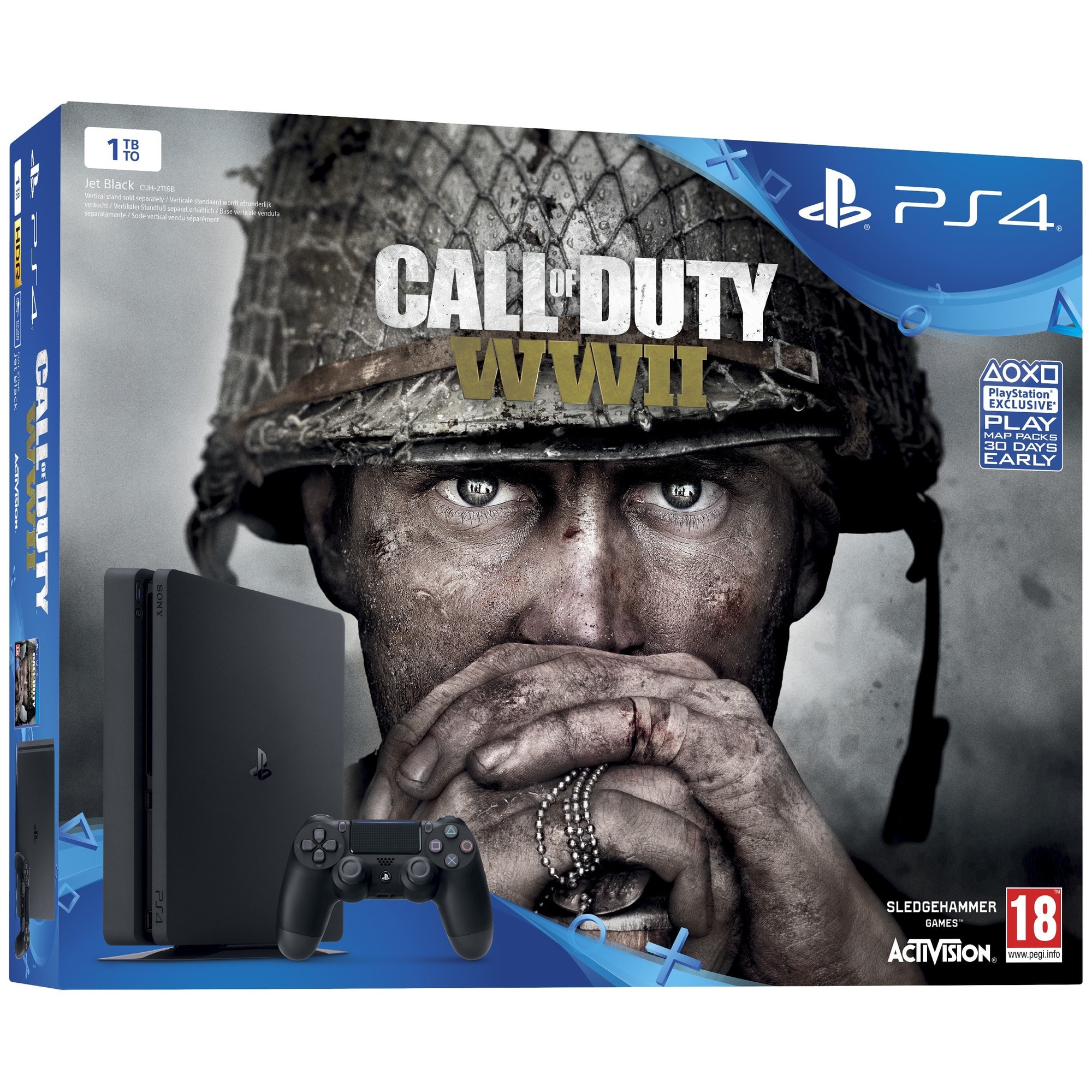 PlayStation 4 Slim 1 TB + Call of Duty WWII Bundle | Elgiganten