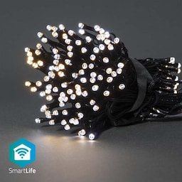 Nedis SmartLife jluelys | Snor | Wi-Fi | Varm til kølig hvid | 200 LED s | 20.0 m | Android™ / IOS