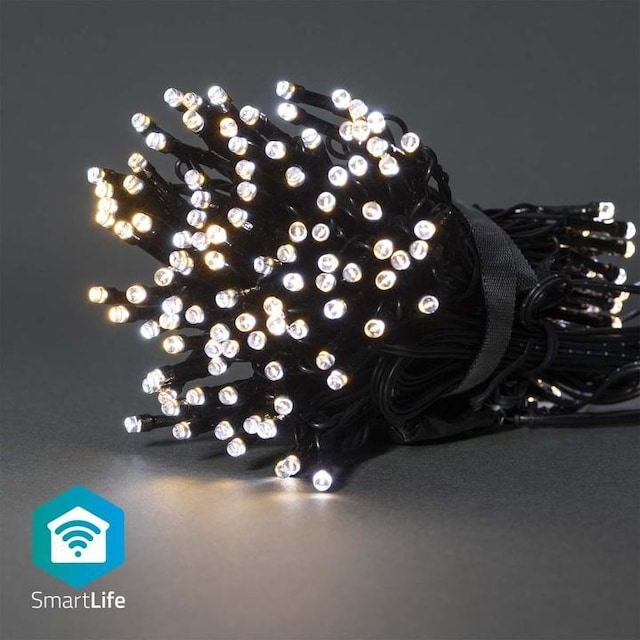 Nedis SmartLife jluelys | Snor | Wi-Fi | Varm til kølig hvid | 200 LED s | 20.0 m | Android™ / IOS