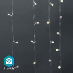 Nedis SmartLife jluelys | Gardin | Wi-Fi | Varm Hvid | 200 LED s | 3.00 m | Android™ / IOS