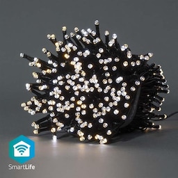 Nedis SmartLife jluelys | Snor | Wi-Fi | Varm til kølig hvid | 400 LED s | 20.0 m | Android™ / IOS