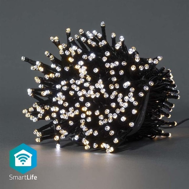 Nedis SmartLife jluelys | Snor | Wi-Fi | Varm til kølig hvid | 400 LED s | 20.0 m | Android™ / IOS