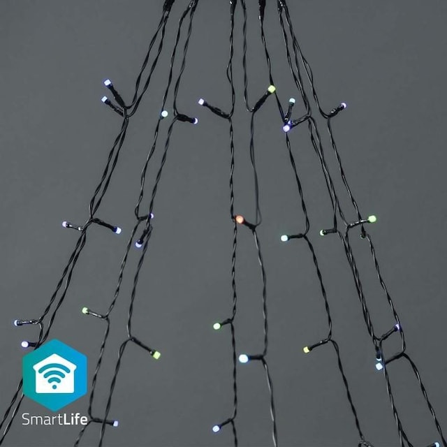 Nedis SmartLife jluelys | Træ | Wi-Fi | RGB | 180 LED s | 10 x 2 m | Android™ / IOS