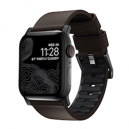NOMAD Apple Watch 42/44/45mm/Apple Watch Ultra Armbånd Active Band Pro Brun Svart