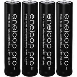 Panasonic Eneloop Pro AAA 4stk genopladelig