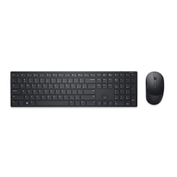 Dell Pro -tastatur og mus (RTL BOX) KM5221W trådløs, trådløs (2,4 GHz), batterier inkluderet, US International (QWERTY), sort