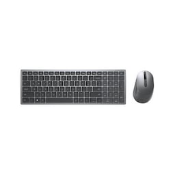 Dell tastatur og mus KM7120W trådløs, 2,4 GHz, Bluetooth 5.0, tastaturlayout USA, Titan Grey