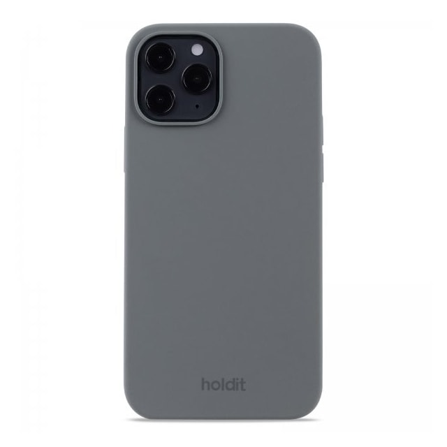 holdit iPhone 12/iPhone 12 Pro Cover Silikone Space Gray