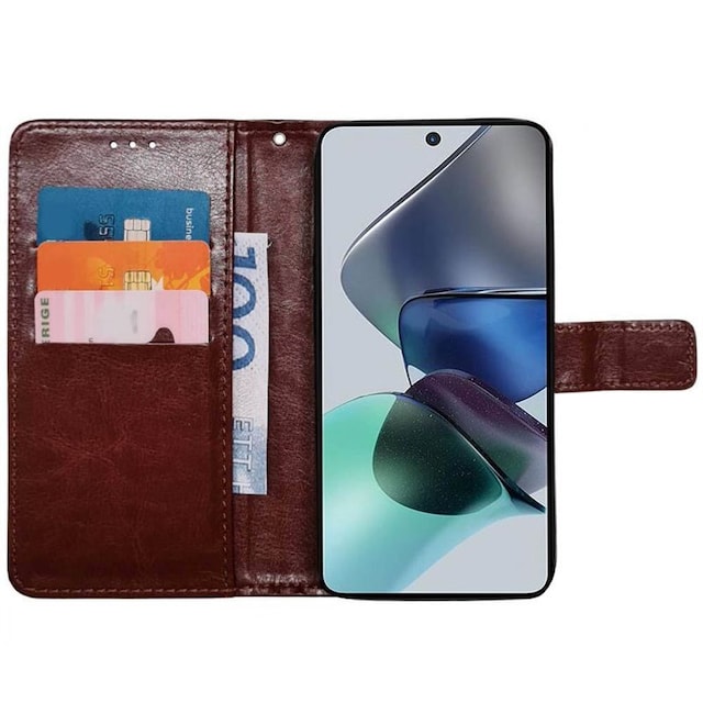 Wallet cover 3-kort Motorola Moto G23 - Brun