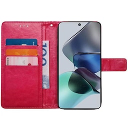 Wallet cover 3-kort Motorola Moto G23 - Lyserød