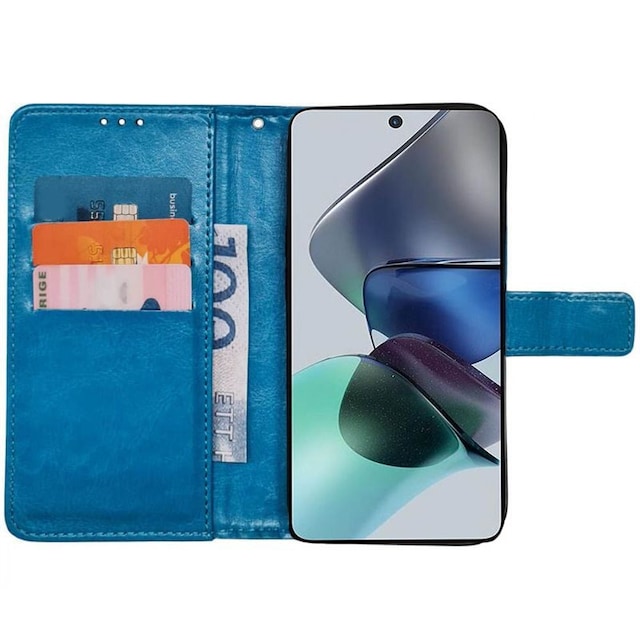 Wallet cover 3-kort Motorola Moto G23 - Lyseblå
