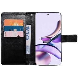 Wallet cover 3-kort Motorola Moto G13 - Sort