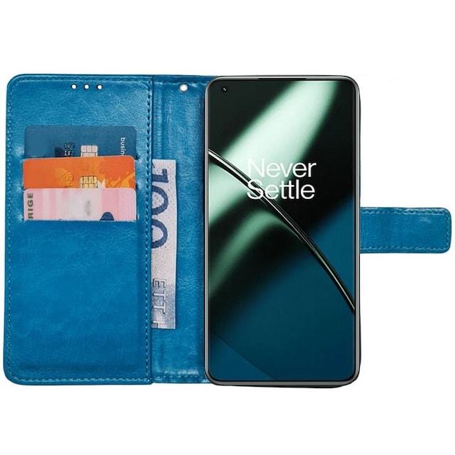 Wallet cover 3-kort OnePlus 11 - Lyseblå