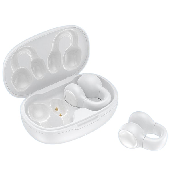 Ørefri / Bone Conduction hovedtelefoner Bluetooth 5.2 Hvid