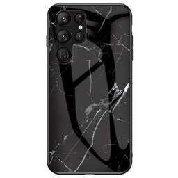 SKALO Samsung S23 Ultra Marmor hærdet glas TPU Cover - #1