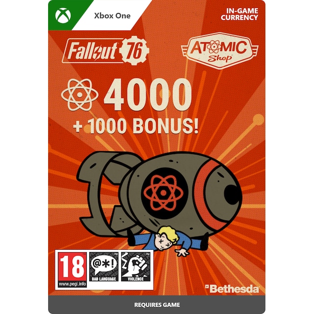 Fallout 76: 4000 (+1000 Bonus) Atoms - XBOX One