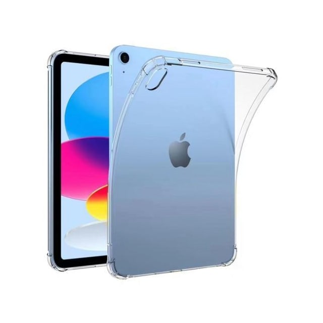 Til iPad 10.9 (2022)/iPad 10. generations blødt TPU klart tabletcover Forstærket 4 hjørner Stødabsorberende bagkasse