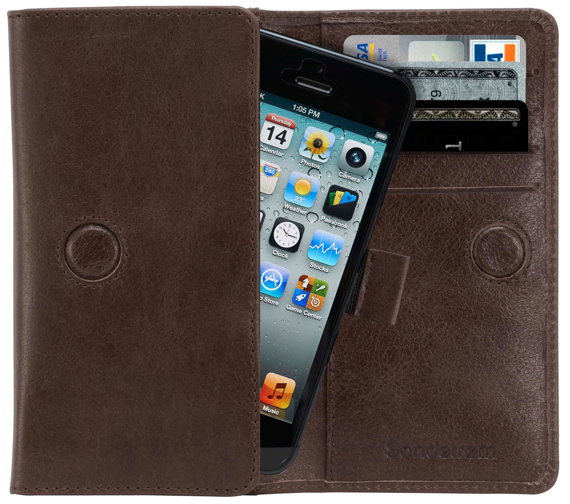 Sandstrøm etui til smartphones S2ULWBR13 (brun) - Cover & etui ...