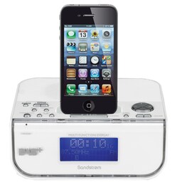 Sandstrøm clock radio med iPod dock S4CRDIW12E