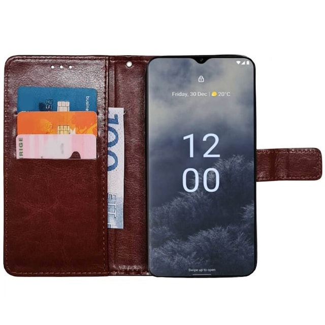 Wallet cover 3-kort Nokia G60 - Brun