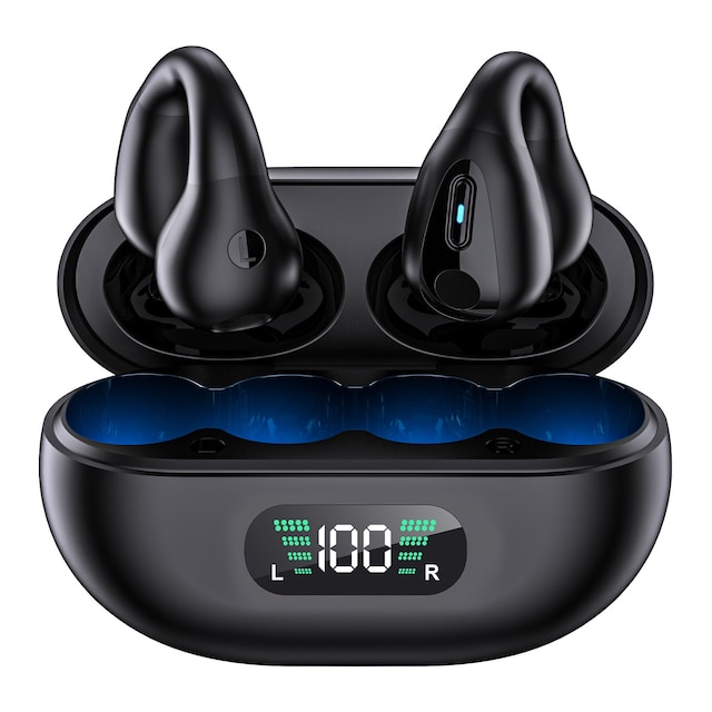 Trådløse åbne øre-hovedtelefoner Bluetooth 5.3 Sort