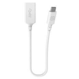 Strikeline omformer USB-C til USB-A HUN - 15 cm - hvid