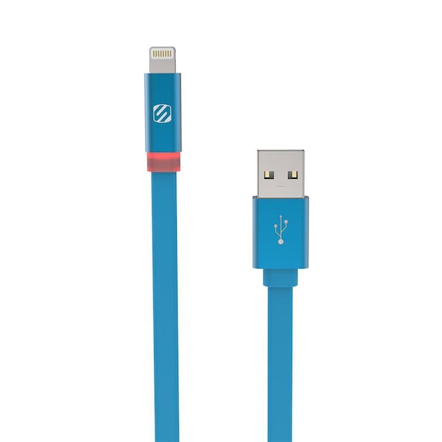 Flatout ladekabel lightning til USB-A - 93 cm - blå