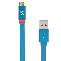 Flatout ladekabel Micro USB stik 93 cm - blå