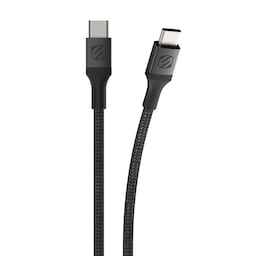 Strikeline Braided ladekabel USB-C til USB-C - 30 cm - sort